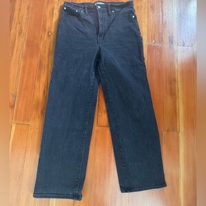 Madewell The Perfect Vintage Wide-Leg Jean (Rinsed black)